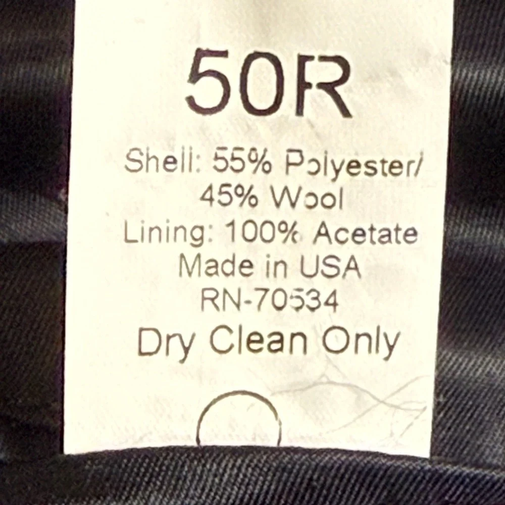 Orvis Mens Navy Blue Wool Blend 3-Button Blazer‎ Sport Coat 50R USA Gold Buttons